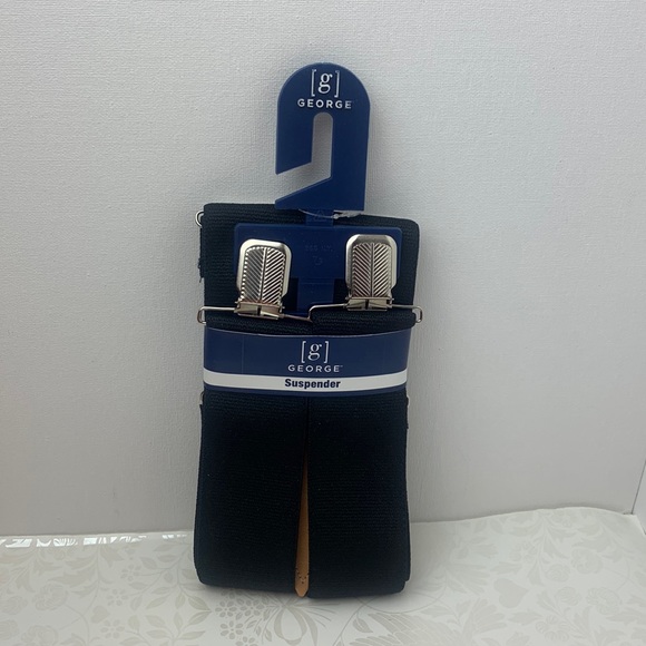 George Suspenders Black , one size - Picture 1 of 5